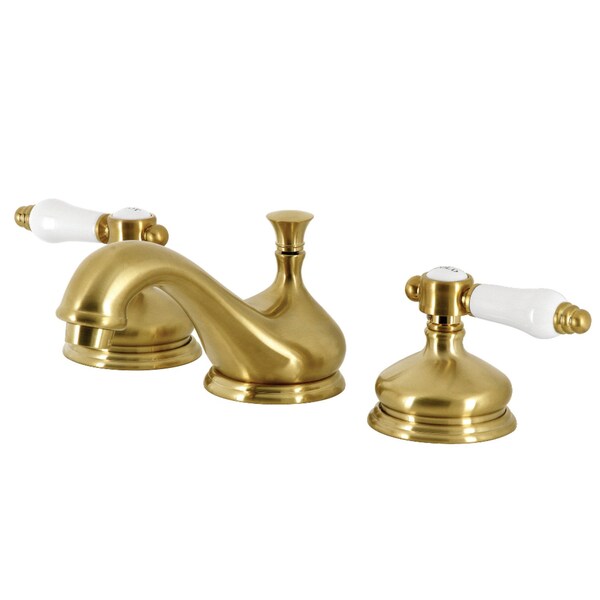 KS1167BPL 8" Widespread Bathroom Faucet, Brushed Brass